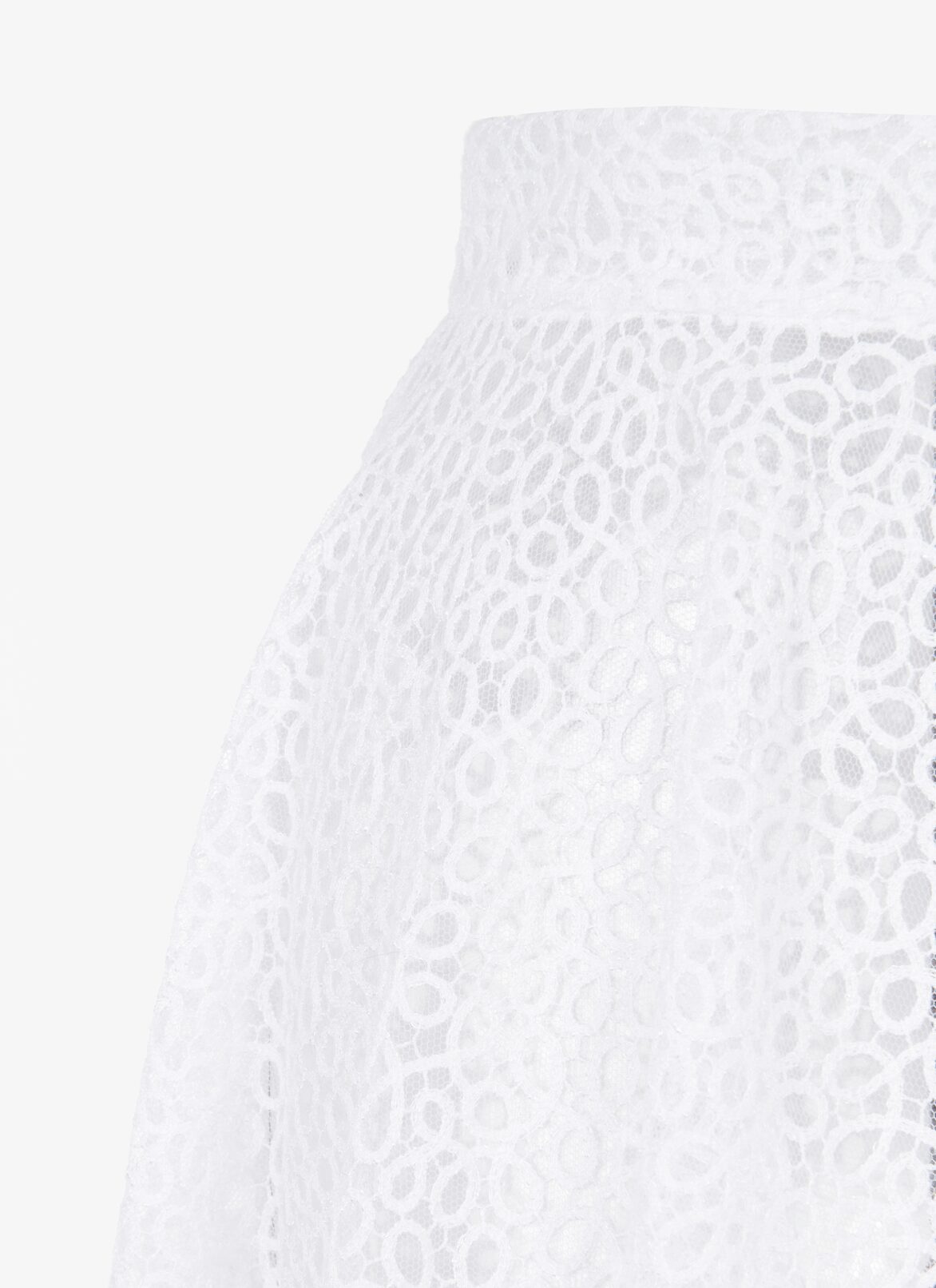 Flowing Macramé Tulle Skirt ALAÏA WHITE FLOWING MACRAMÉ TULLE SKIRT